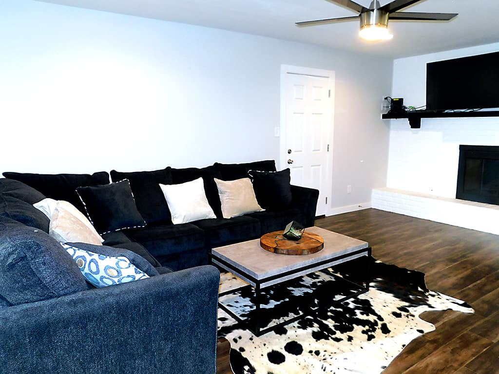 Living room in our sober living house at Higher Plane Recovery